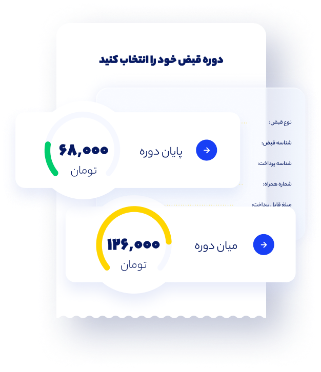 پرداخت قبوض پایان دوره یا میان دوره